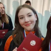 Юлия Киселёва, призёр по ОБЖ и физической культуре, ученица Сосновской средней школы №1 Юлия Киселёва, призёр по ОБЖ и физической культуре, ученица Сосновской средней школы №1