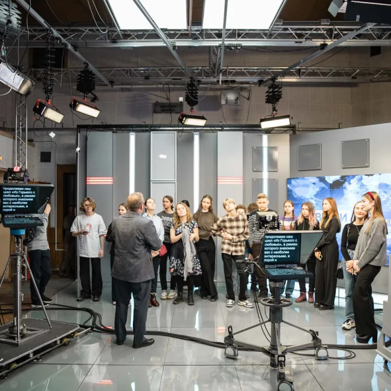 Центр «Вега» совместно с ГТРК «Нижний Новгород» организовали для школьников экскурсию по нижегородскому телецентру